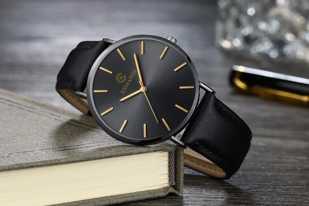 Relógio Masculino Ultra Fino de Luxo - Elegância e Estilo
