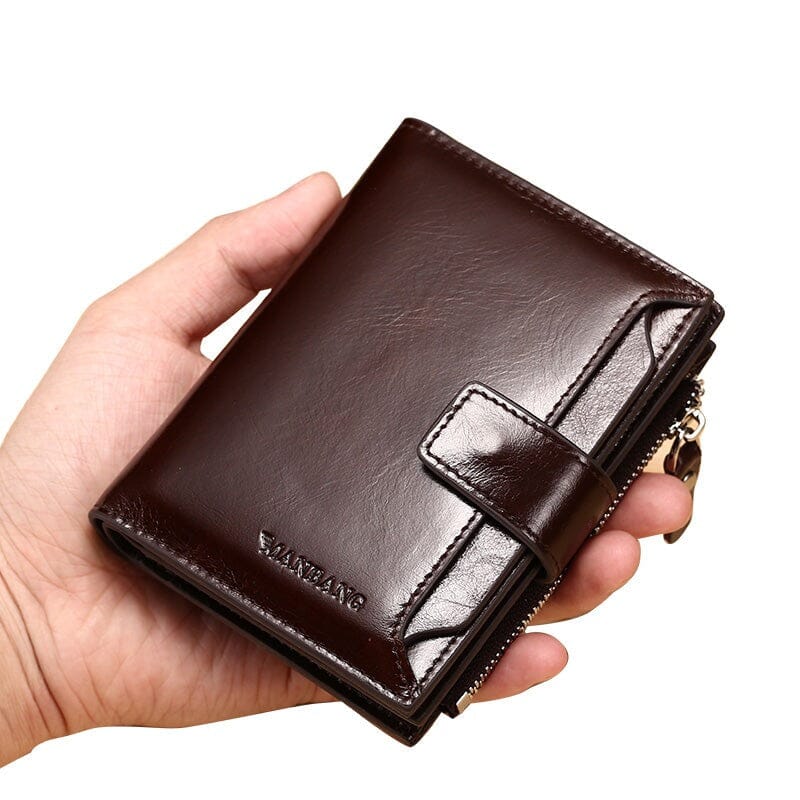 Carteira Masculina de Couro Manbag Romenzi RZ478