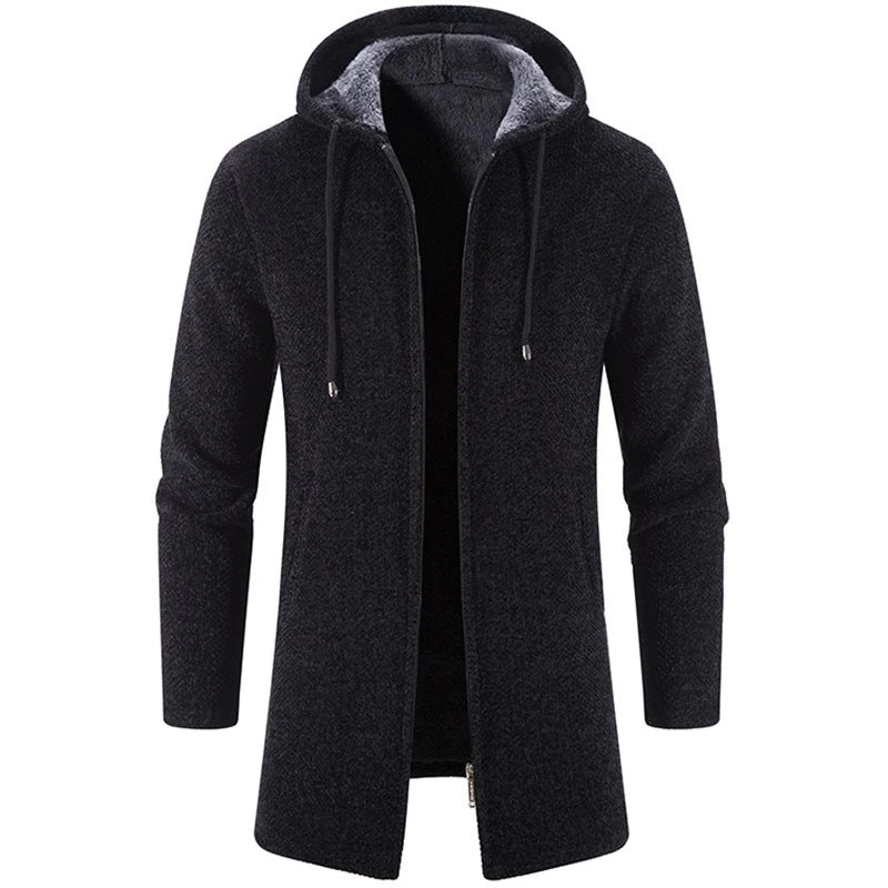 Casaco Masculino Longo com Capuz
