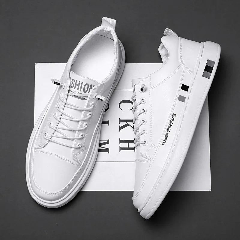Tênis Masculino de Couro Fashion