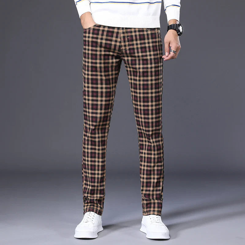 Calça Casual Masculina Xadrez