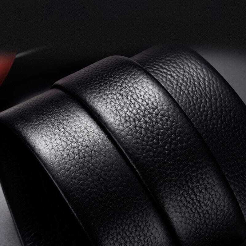 Cinto Masculino de Couro com Fivela Automática