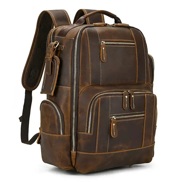Mochila Executiva em Couro Romenzi Retrô RZ071