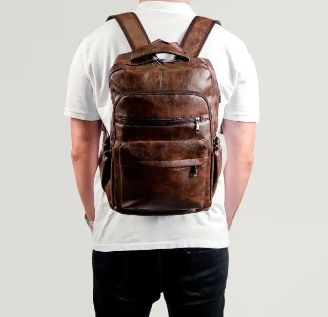 Mochila de Couro Masculina