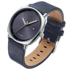 Relógio Masculino de Quartzo com Pulseira de Couro e Calendário