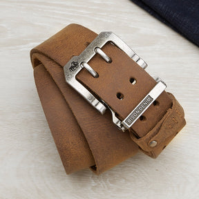 Cinto Masculino de Couro Romenzi Denim RZ459