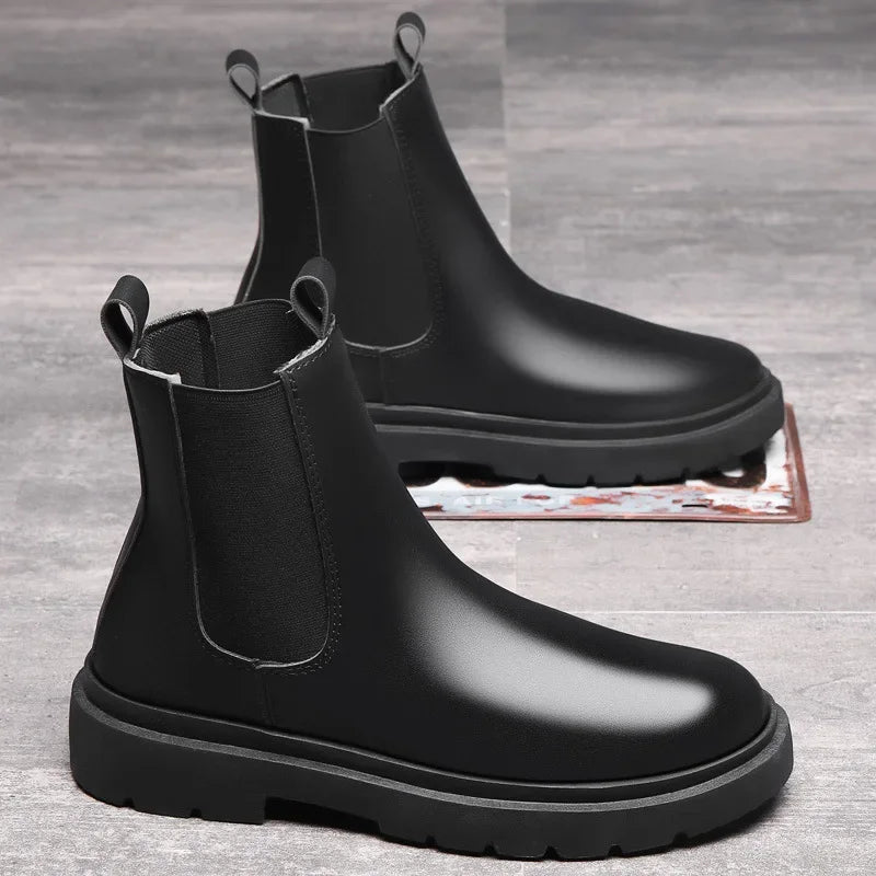 Bota Masculina Chelsea de Couro