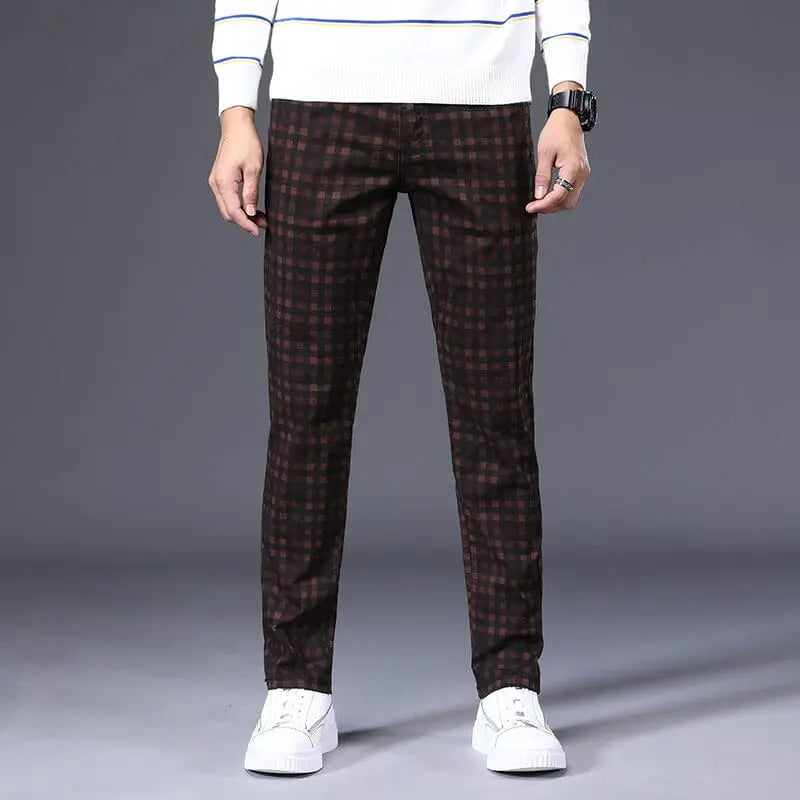 Calça Casual Masculina Xadrez