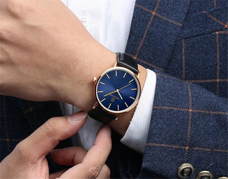 Relógio Masculino Ultra Fino de Luxo - Elegância e Estilo
