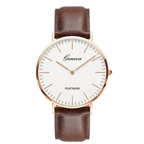Relógio Masculino Casual Ultra Fino em Couro