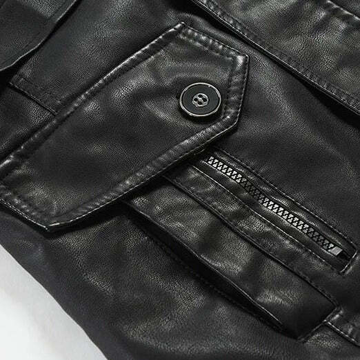 Jaqueta Longa de Couro Masculina