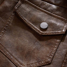 Jaqueta Masculina de Couro Original Romenzi RZ125
