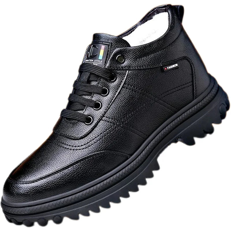 Bota Masculina de Couro Acolchoada
