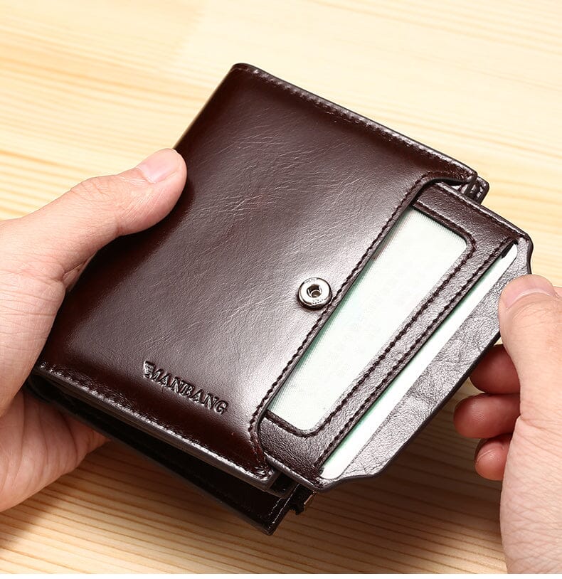 Carteira Masculina de Couro Manbag Romenzi RZ478