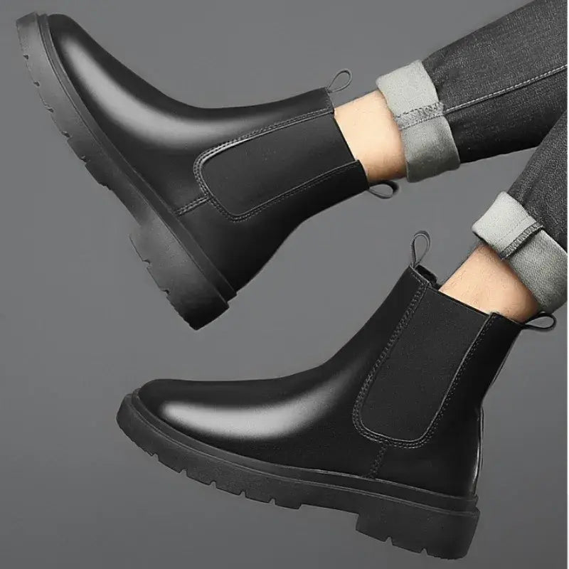 Bota Masculina Chelsea de Couro