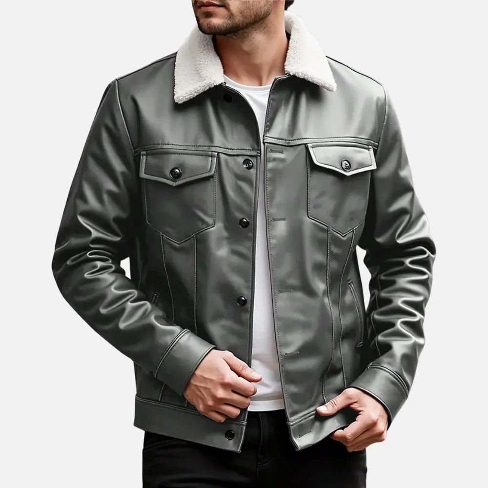 Jaqueta de Couro Masculina