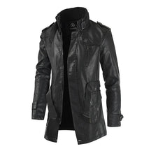 Jaqueta Longa de Couro Masculina