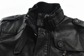 Jaqueta Longa de Couro Masculina