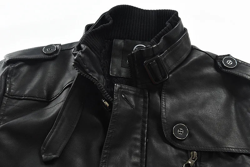 Jaqueta Longa de Couro Masculina