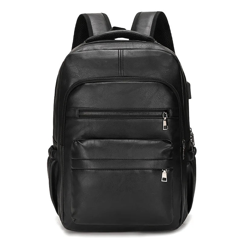 Mochila de Couro Masculina Romenzi RZ072 - Resistente à Água, com USB e Antifurto