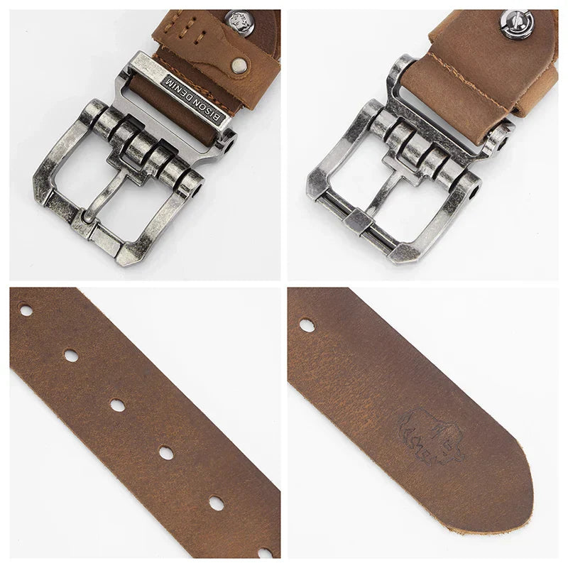 Cinto Masculino de Couro Romenzi Denim RZ459