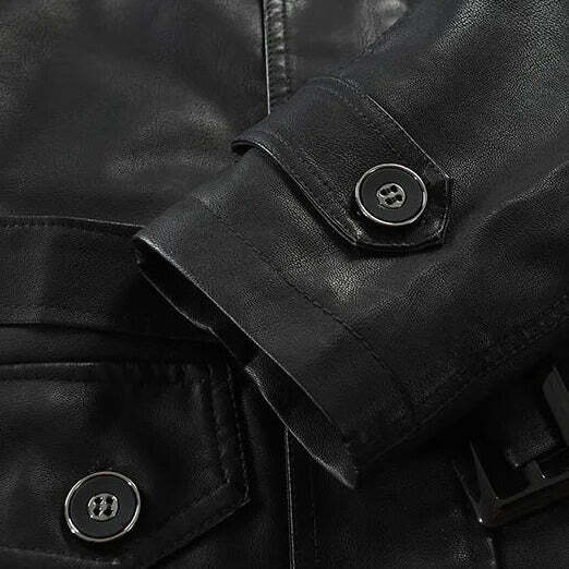 Jaqueta Longa de Couro Masculina