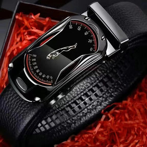 Cinto Masculino Jaguar de Couro com Fivela Automática Romenzi RZ339