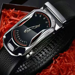 Cinto Masculino Jaguar de Couro com Fivela Automática