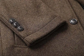 Casaco Trench Coat Masculino de Lã Grife