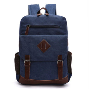Mochila Executiva de Lona com detalhes em Couro
