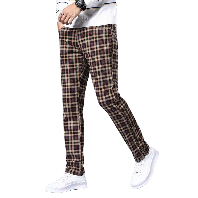Calça Casual Masculina Xadrez