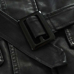 Jaqueta Longa de Couro Masculina