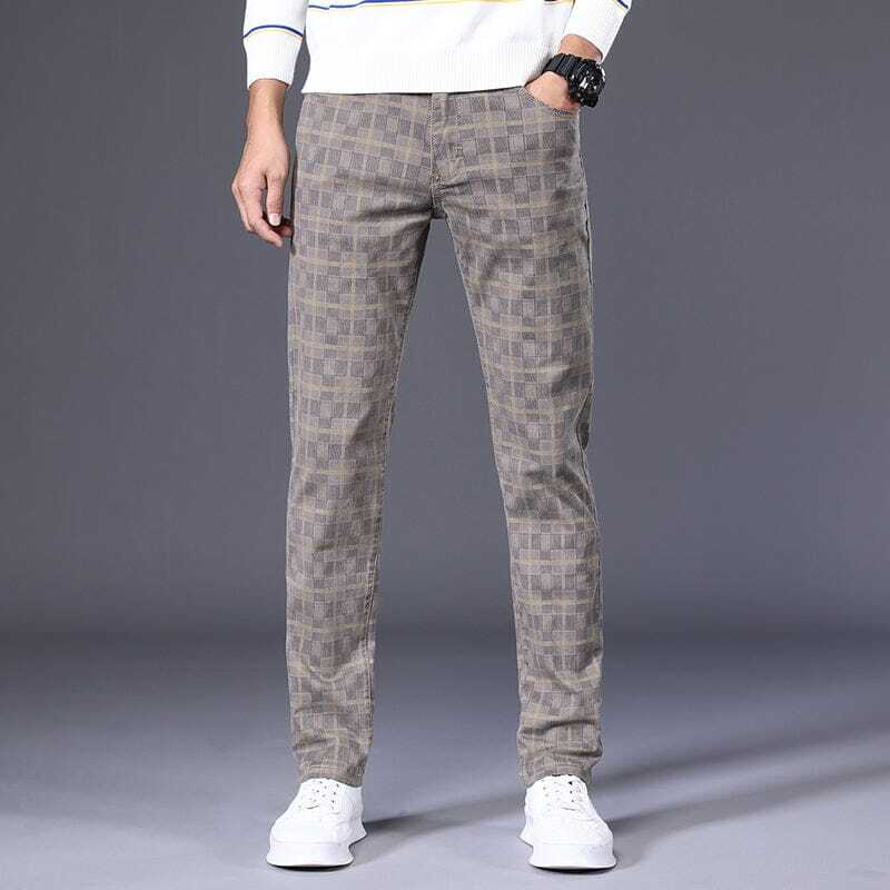 Calça Casual Masculina Xadrez Romenzi RZ010