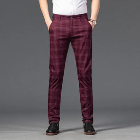 Calça Casual Masculina Xadrez Listrada Romenzi RZ257