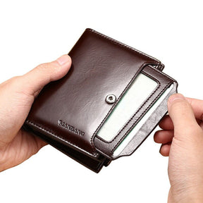 Carteira Masculina de Couro Manbag Romenzi RZ478