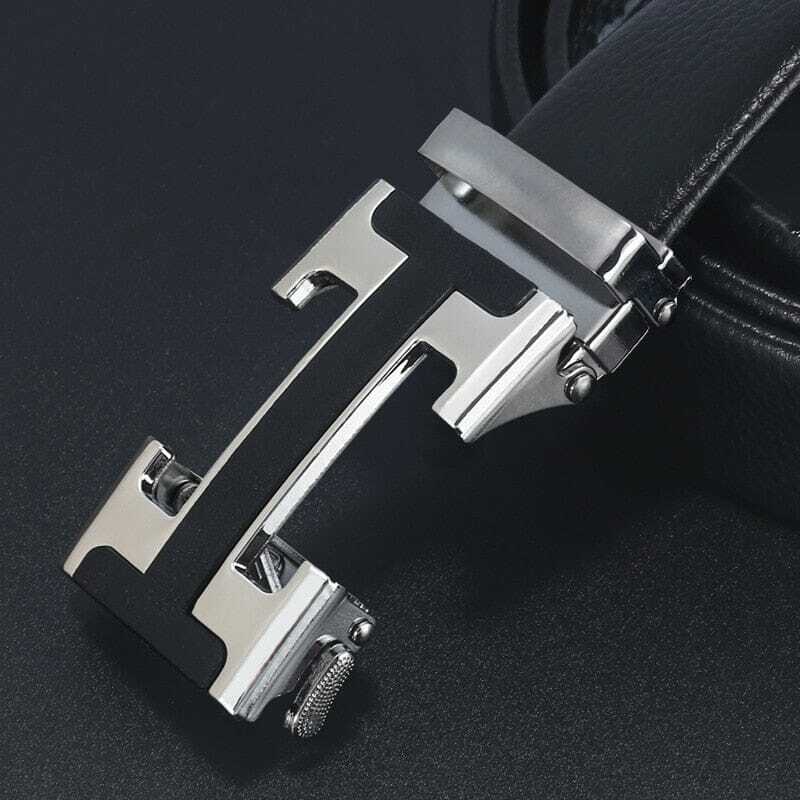 Cinto Masculino de Couro com Fivela Automática
