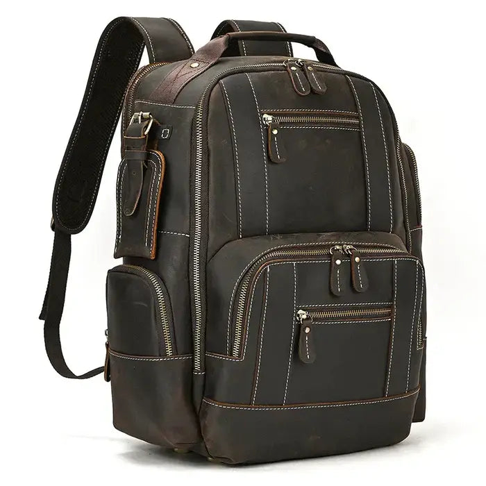 Mochila Executiva em Couro Romenzi Retrô RZ071