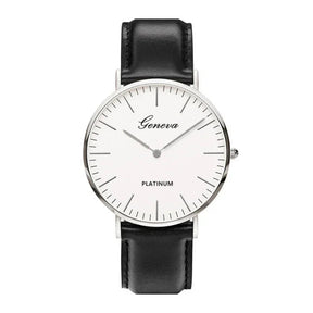 Relógio Masculino Casual Ultra Fino em Couro