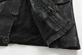 Jaqueta Longa de Couro Masculina