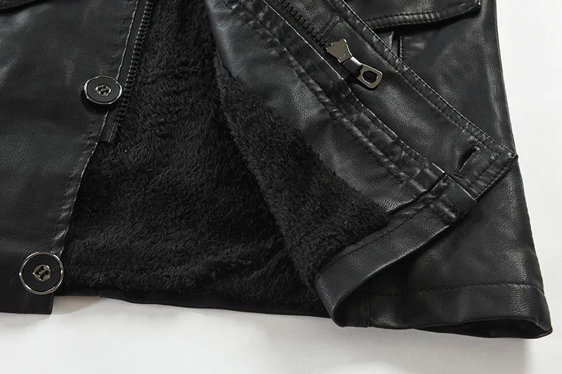Jaqueta Longa de Couro Masculina